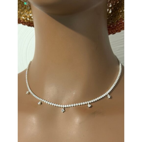 Pandora Sparkling Drop Collier Tennis Necklace - Picture 7 of 9